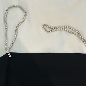 Zara Size S Black Top with Diamond Staps